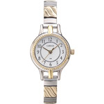 Carriage by Timex Women's White Dial Water-Resistant Watch, Expansion Band