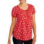 Faded Glory Women's Woven Peasant Top