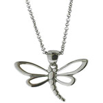 Connections from Hallmark Stainless-Steel Dragonfly Pendant, 18-20"