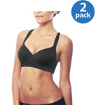 Danskin Now Women's Seamless Foam Cup Sports Bra, 2-Pack