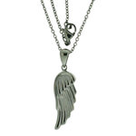 Connections from Hallmark Stainless Steel Angel Wing Pendant, 18"