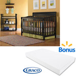 Graco Crib (Choose Your Style and Finish) with BONUS Mattress