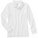 Faded Glory Boys' Long Sleeve Solid Polo Shirt