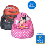 Character Corner Bundle - Your Choice of Toddler Bean Bag Chairs w/Bonus $5 Walmart Gift Card