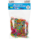 Mini Rubber Bands with 36 Clips, 1000-Pack, Multicolor