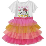 Baby Girls' Hello Kitty Tee Shirt Ruffle Dress