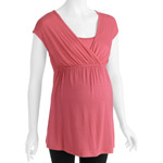 Planet Motherhood Maternity Empire Waist Surplice Top - Easy for Nursing