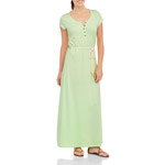 Faded Glory Henley Maxi Dress With Rope Belt