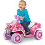 Disney Minnie Mouse Hot Rod Quad 6V Battery-Powered Ride-On by Kid Trax