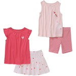 Child of Mine by Carters Toddler Girl Tees, Skirt, and Pants 4 Piece Set