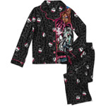 Monster High Girls' 2 Piece Coat Pajama Set