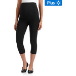 Oh! Mamma Maternity Plus-Size Full-Panel Capri Leggings