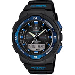 Casio Men's Twin Sensor Watch, Blue Accents