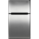 Haier 3.2 cu ft Refrigerator, Virtual Steel