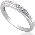 Forever Bride Diamond Accent Sterling Silver Wedding Band