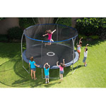 BouncePro 14' Trampoline with Enclosure and Game, Blue