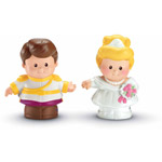 Fisher-Price Little People Disney Cinderella & Prince Charming 2-Pack Action Figures