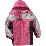 Girls' Fleece Lined Jacket with Removable Hood