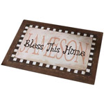 Personalized "Bless This Home" Doormat, 17" x 27", Available in 5 Colors