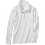 George Girls' School Uniform Long Sleeve Polo Shirt with Scotchgard