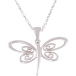 Connections from Hallmark Stainless Steel Dragonfly Pendant, 18" with 2" Extender